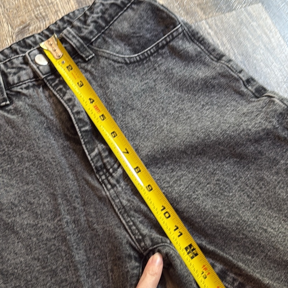 SHEIN Gray Black High Rise Waist Mom Denim Jeans Women’s Size Small - Picture 5 of 9